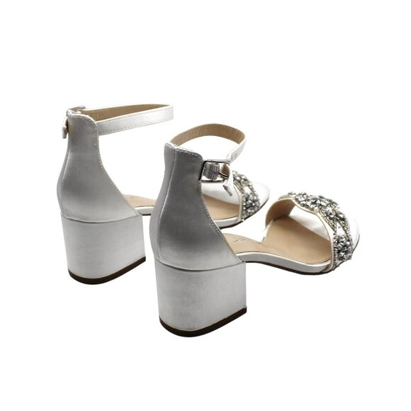 Betsey Johnson Mel Womens Rhinestone Block Heel Sandals - Picture 6 of 7